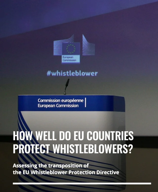 DESCARGAR DOCUMENTO: how well do EU countries protect whistleblowers? assessing the transposition of the EU Whistleblower Protection Directive