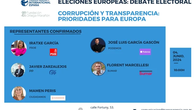 Elecciones europeas: debate electoral Corrupción y Transparencia: Prioridades para Europa