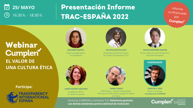 Webinar “Análisis del Índice de Transparencia Corporativa en Integridad, Cumplimiento y Derechos Humanos de las empresas del IBEX-35 (TRAC-ESPAÑA 2022)”