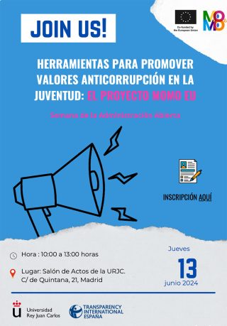 Herramientas para promover valores anticorrupción en la juventud el proyecto MoMo EU Herramientas para promover valores anticorrupción en la juventud el proyecto MoMo EU
