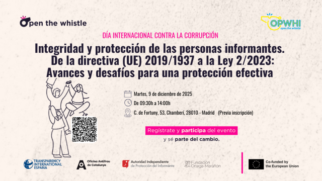 Día Internacional contra la Corrupción 2025: Jornada para fortalecer el sistema de protección de informantes