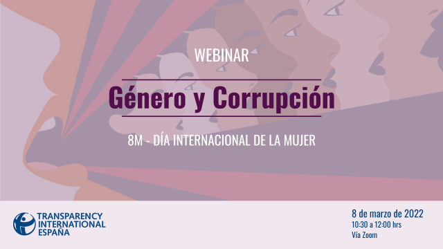 8M – Día Internacional de la Mujer: Inscríbete al Webinar sobre Género y Corrupción